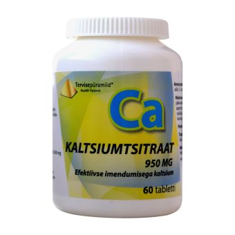 Tervisepüramiid Kaltsiumtsitraat tabletid 950MG N60