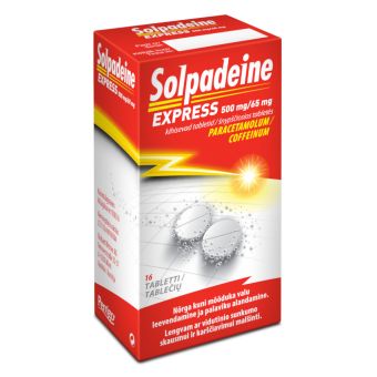 SOLPADEINE EXPRESS KIHISEVAD TABLETID 500MG+65MG N16