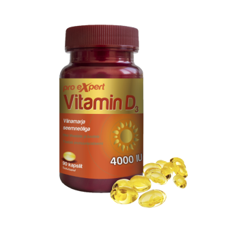 Pro Expert Vitamiin-D3 4000IU õlikapslid N90