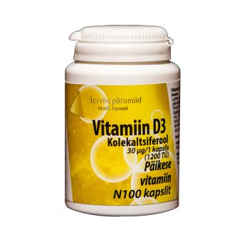 Tervisepüramiid D3-vitamiin kapslid 30 MCG N100
