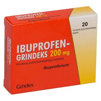 Ibuprofen-Grindeks õhuk. polüm.kat. tbl 200MG N20