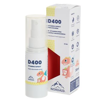 Nordaid D400 D-vitamiini suukaudne sprei alates 3. eluaastast 10MCG 30 ml