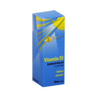 Tervisepüramiid D3-vitamiini tilgad 11,5MCG/TILK 10 мл