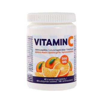 Daily Pharma Vitamiin C apelsinimaitseline 200mg N60