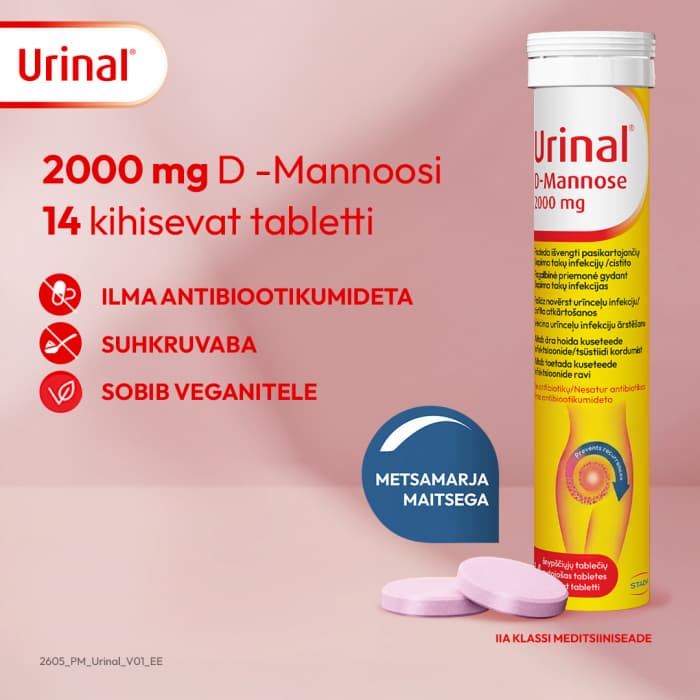 Walmark Urinal D-Mannose kihisevad tabletid N14-2