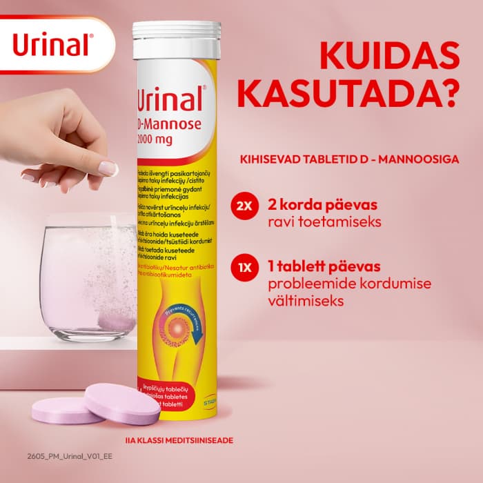 Walmark Urinal D-Mannose kihisevad tabletid N14-3