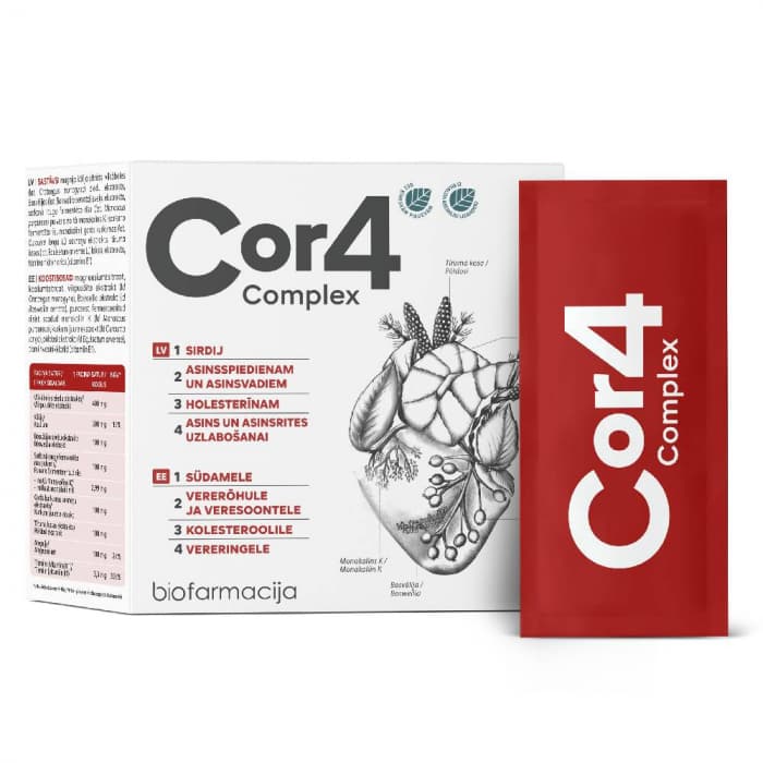 Biofarmacija Cor4 Complex südamele ja vereringele N28