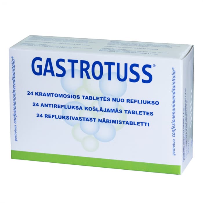Gastrotuss refluksivastased närimistabletid N24