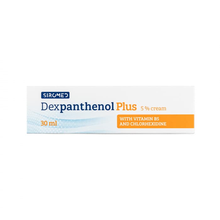 Siromed Dexpanthenol Plus 5% B5 ja kloorheksidiiniga kreem 30 ml-2