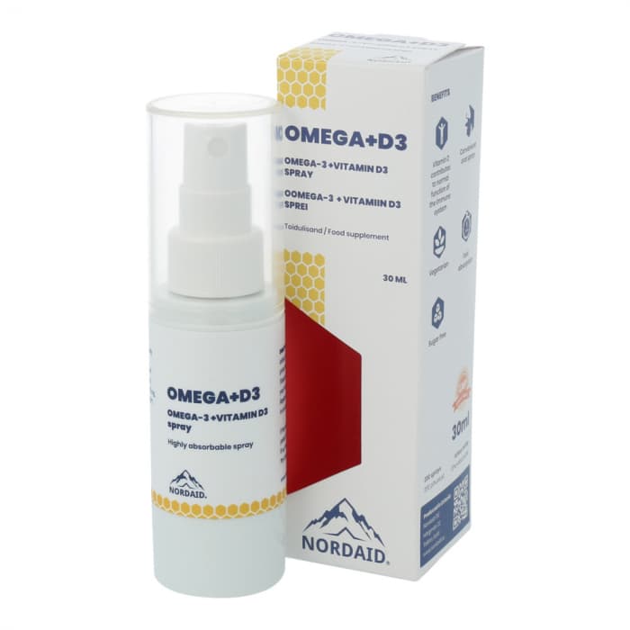 Nordaid Premium Omega + D3 sprei 30 ml-1