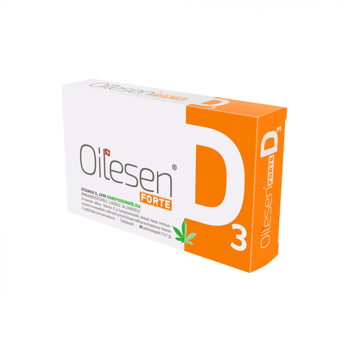 Oilesen Forte D3 4000 kapslid kanepiseemneõliga N60-1