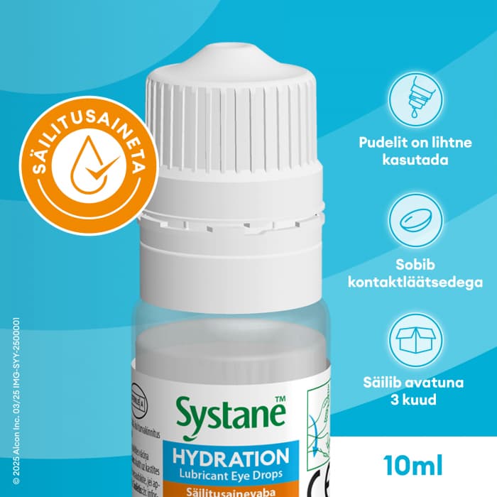 Systane Hydration säilitusaineta niisutavad silmatilgad 10 ml-1
