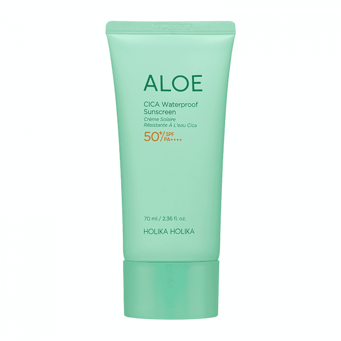 Holika Holika Aloe Cica Waterproof Sunscreen SPF50+ водостойкий солнцезащитный крем 70 мл