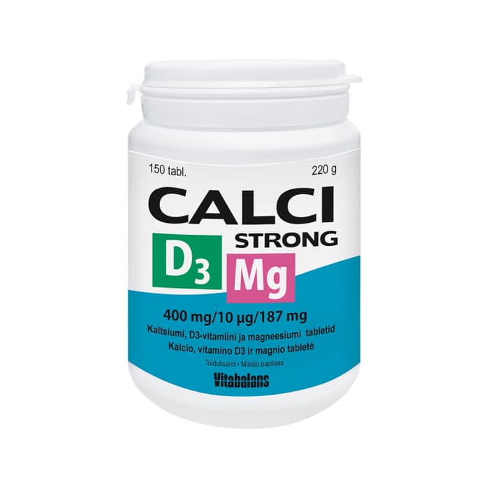 Vitabalans Calcistrong Kaltsium + Magneesium + Vitamiin D3 tabletid N150