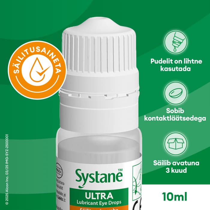 Systane Ultra säilitusaineta niisutavad silmatilgad 10 ml-1