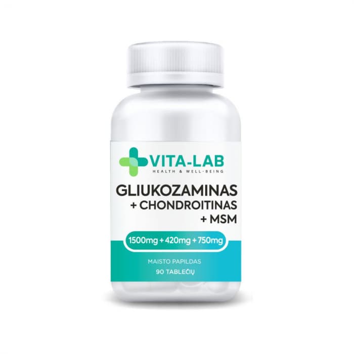 VITA-LAB Glükoosamiin + Kondroitiin + MSM tabletid N90