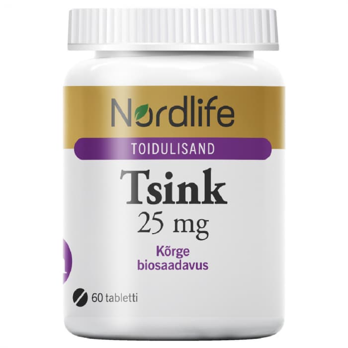 Nordlife Tsink 25mg tabletid N60
