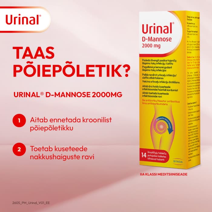 Walmark Urinal D-Mannose kihisevad tabletid N14-1