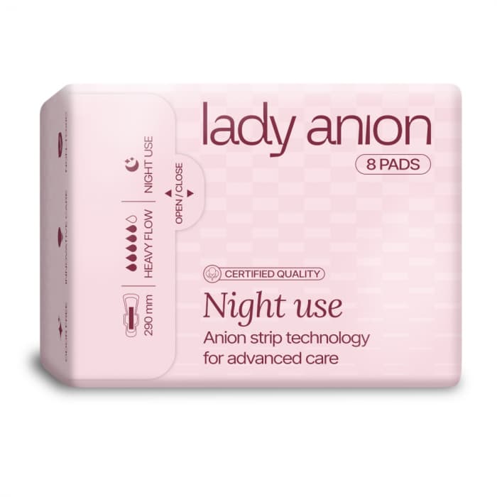 Lady Anion anioonriba ja tiivakestega öösidemed N8