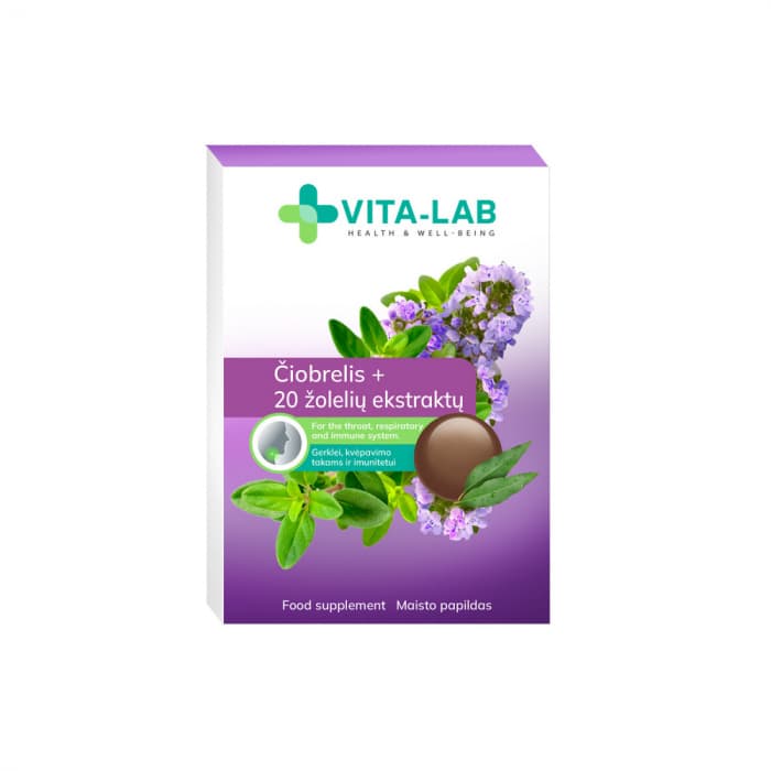 VITA-LAB losengid kurgule tüümiani ja 20 taimse ekstraktiga N12