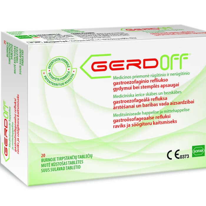 Gerdoff refluksivastased närimistabletid N20