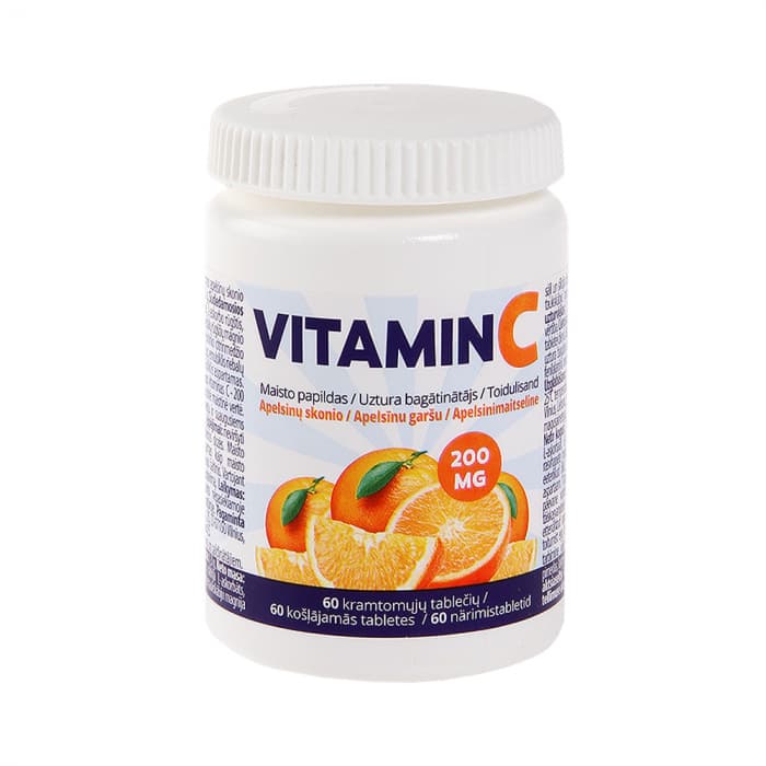 Daily Pharma Vitamiin C apelsinimaitseline 200mg N60-1
