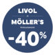 <p><strong>Livoli ja M&ouml;ller'si br&auml;ndin&auml;dal: m&otilde;lemad br&auml;ndid -40% al. 10&euro; ostust koodiga VITA</strong></p>

<p>Pakkumine kehtib e-apteegis 07.09-13.09.2026&nbsp;23:59.&nbsp;Korraga saab kasutada vaid &uuml;hte koodi.</p>