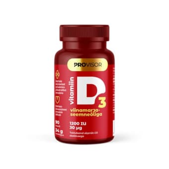 Provisor Vitamiin D3 kapslid viinamarjaseemneõliga 1200IU N90
