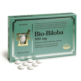 BIO-BILOBA ÕHUKESE POLÜMEERKATTEGA TABLETID 100MG N60