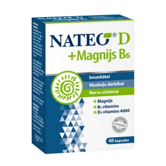 Nateo Витамин D 4000IU + Магний B6 в капсулах N40