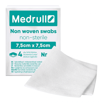 Medrull Swabs marlitampoonid mittesteriilsed 4-kihilised 7,5cmx7,5cm N100