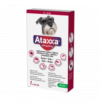 ATAXXA TÄPILAHUS KOER 1250MG+250MG/2,5ML 2,5ML (10-25KG) N1