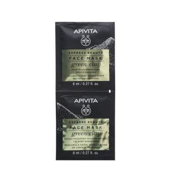 Apivita Express Beauty sügavpuhastav näomask rohelise saviga 2x8ml
