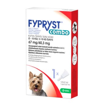 FYPRYST COMBO TÄPILAHUS 67MG+60.3MG KOER 2-10KG 0.67ML N1