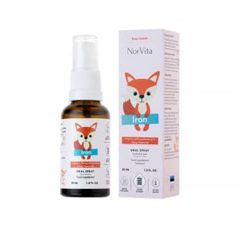 NorVita rauasprei lastele + vitamiinid B12 ja B6 30 ml