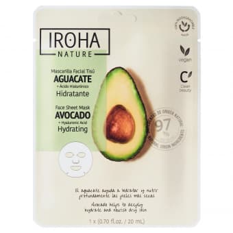 Iroha Nature niisutav kangasmask avokaado ja hüaluroonhappega 20 ml