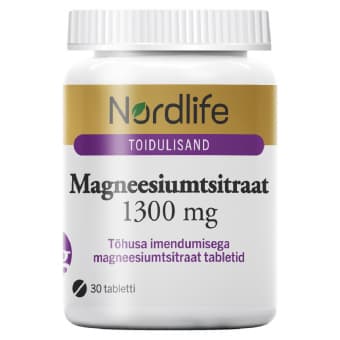 Nordlife Magneesiumtsitraat 1300mg tabletid N30