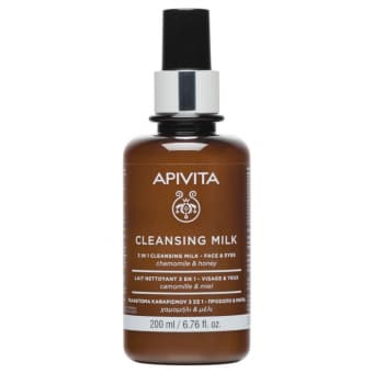 Apivita Cleansing Milk 3-in-1 puhastuspiim silmadele ja näole kummeli ja meega 200 ml