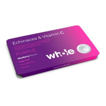 Whole Vitamiin C + siilikübar mustikamaitselised pastillid N15