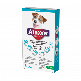 ATAXXA ТОЧЕЧНОЕ СРЕДСТВО ОТ ПАРАЗИТОВ ДЛЯ СОБАК 500mg+100mg/1ml 1ml(4-10kg) N1