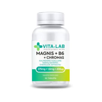 VITA-LAB Magneesium + B6 + Kroom tabletid N90