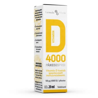 Formula Vitale D-vit päikesesprei 4000IU 20 ml