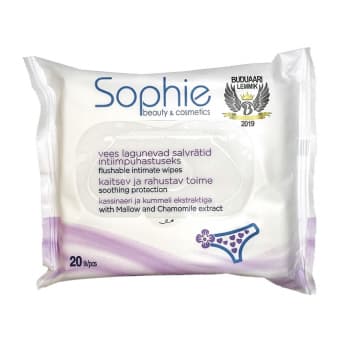 Sophie vees lagunevad intiimpuhastuse salvrätid N20