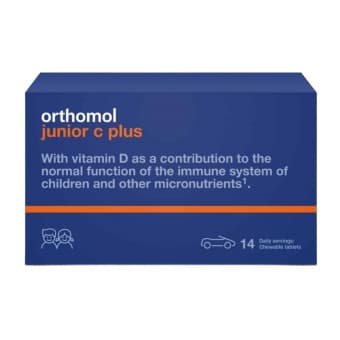 Orthomol Junior C Plus жевательные таблетки со вкусом мандарина и лесных ягод N30