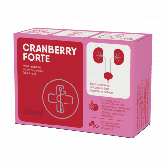 Olvel Cranberry Forte биологически активная добавка для мочевыводящих путей с экстрактом клюквы N20