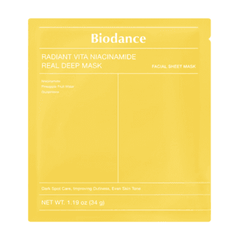 Biodance Radiant Vita Niacinamide Real Deep гидрогелевая маска для лица N1
