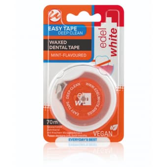 Edelwhite вощеная зубная нить со вкусом мяты