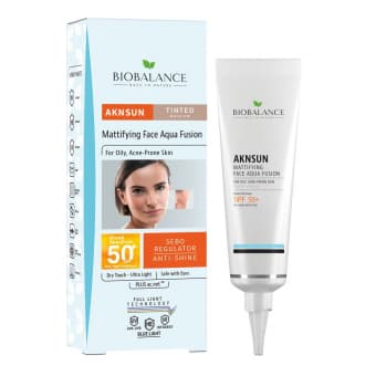 Bio Balance Tinted Medium Aknsun SPF50+ toonitud päikesekaitsekreem näole 40 ml