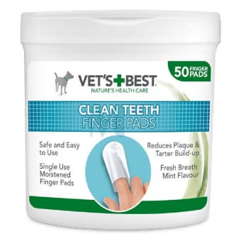 Vets Best салфетки для чистки зубов у собак и кошек (на палец) N50