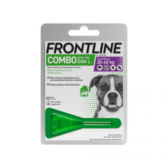 FRONTLINE COMBO DOG L ТОЧЕЧНОЕ СРЕДСТВО ОТ ПАРАЗИТОВ ДЛЯ СОБАК 268MG+241.2MG/2.68ML
